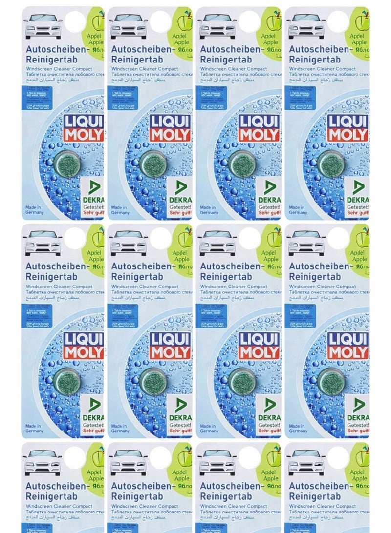 Liqui Moly Windscreen Cleaner Compact Tablets — Apple Scent — Pack of 12 — Made in Germany